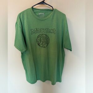 Marmot Teal Crewneck Tee with Subtle Logo Print